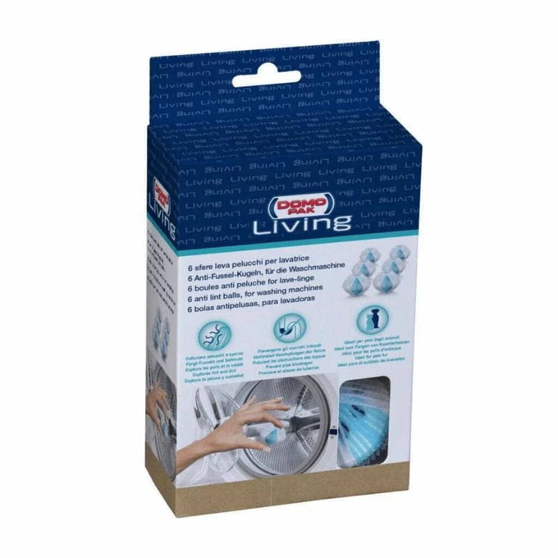 Domopak Casa Sfere Leva Pelucchi per Lavatrice – Cartone 12 pz