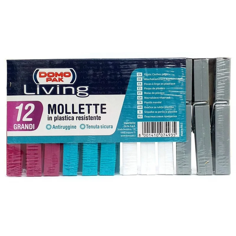 Domopak Casa Mollette pz 12 Large – Cartone 24 pz