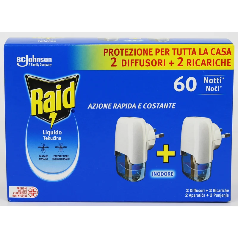 Raid 2diffusori+2ric 30notti Kit – Cartone 12 pz
