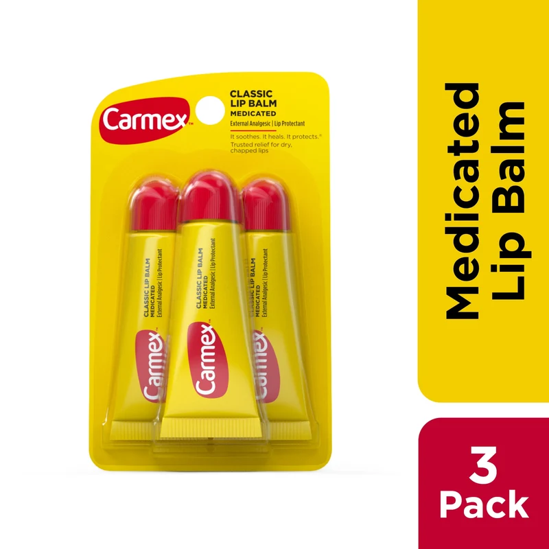 Carmex Lip Tubo 10 g — Balsamo Labbra Idratante · Cartone da 12 confezioni