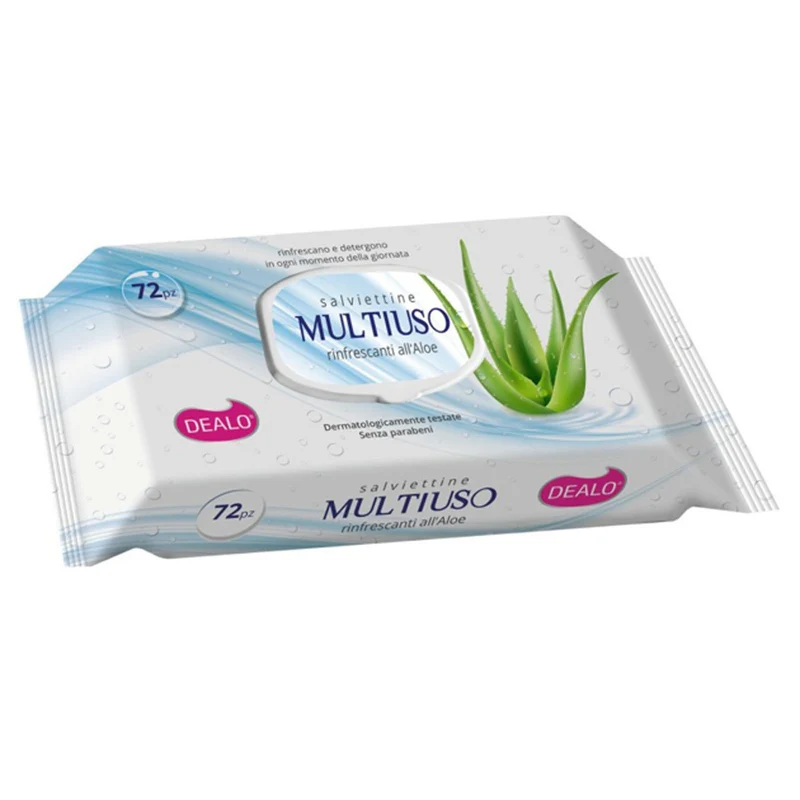 Dealo Salviett Multiuso pz 72 Aloe – Cartone 24 pz