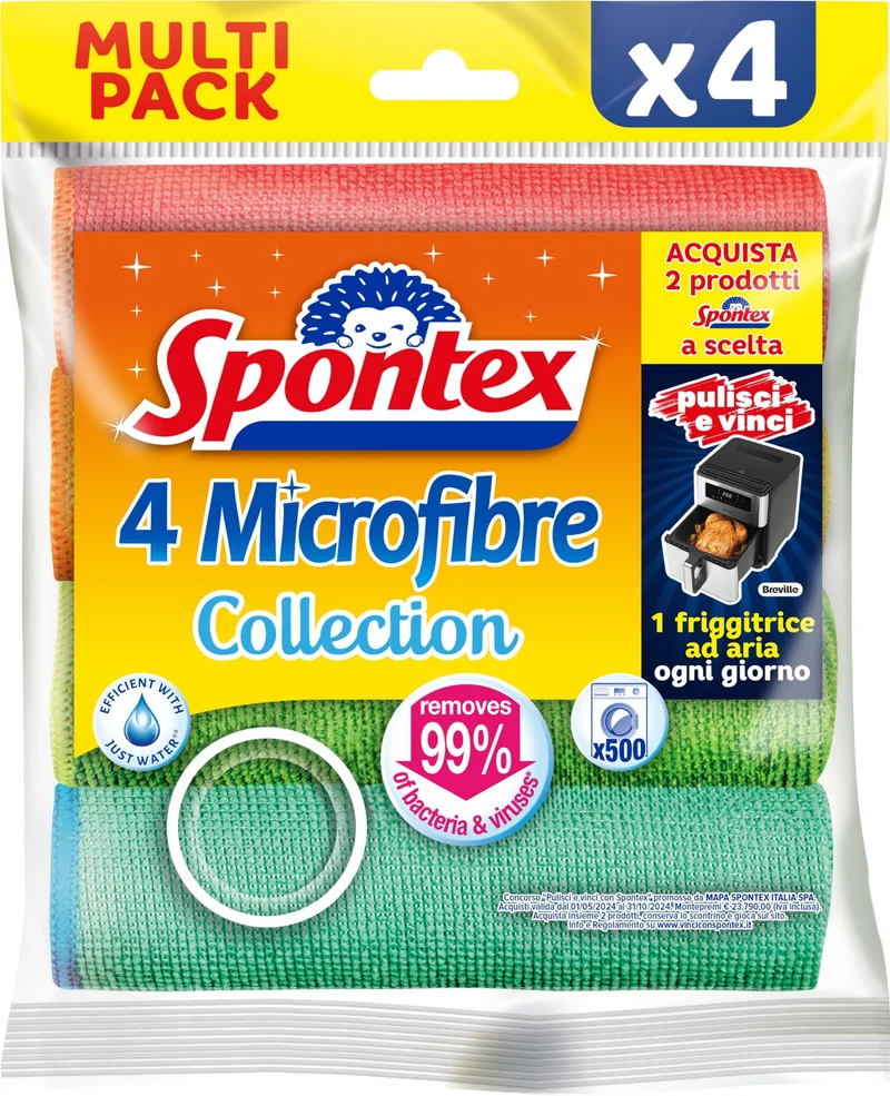 Spontex Panno Microfibra Cucina pz 4 – Cartone 12 pz