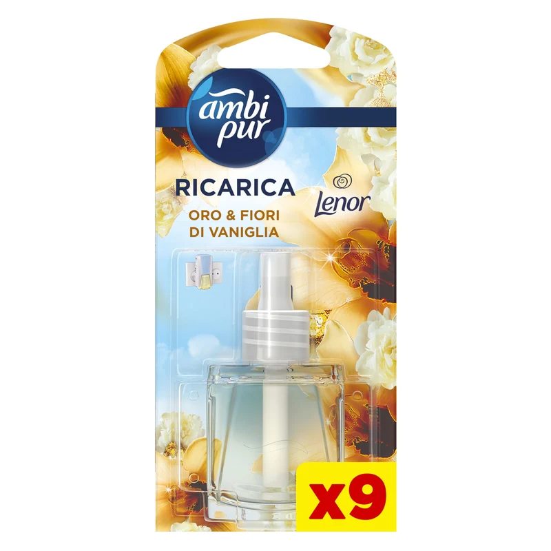 Ambi Pur Ricarica Lenor Oro&vaniglia – Cartone 9 pz