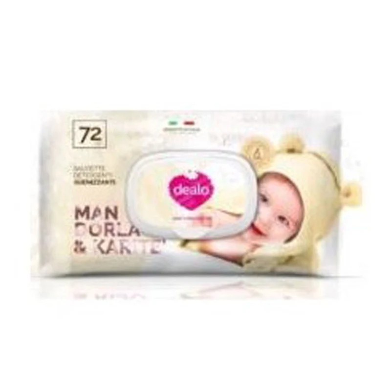 Dealo Salviett Baby pz 72 Mandorla&karite – Cartone 24 pz