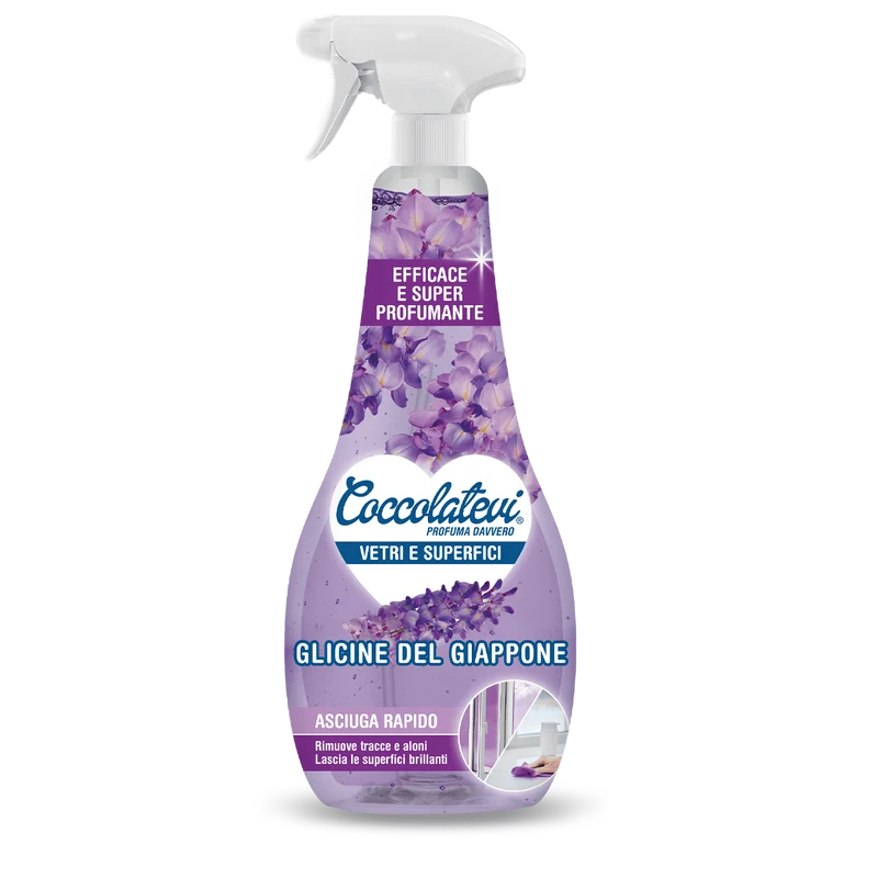 Coccolatevi Multiuso Vetri 650 ml — Detergente per Vetri e Superfici · Cartone da 10 confezioni