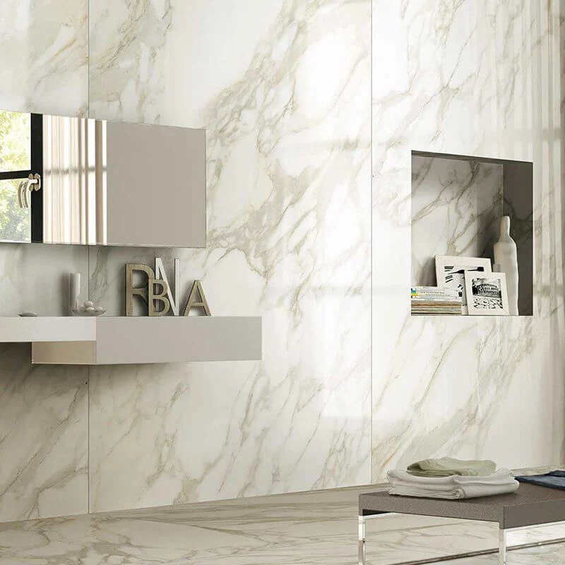 Gres Porcellanato Effetto Marmo Rettificato Lucido 120x120 6mm Cr̬me Etoile - Florim
