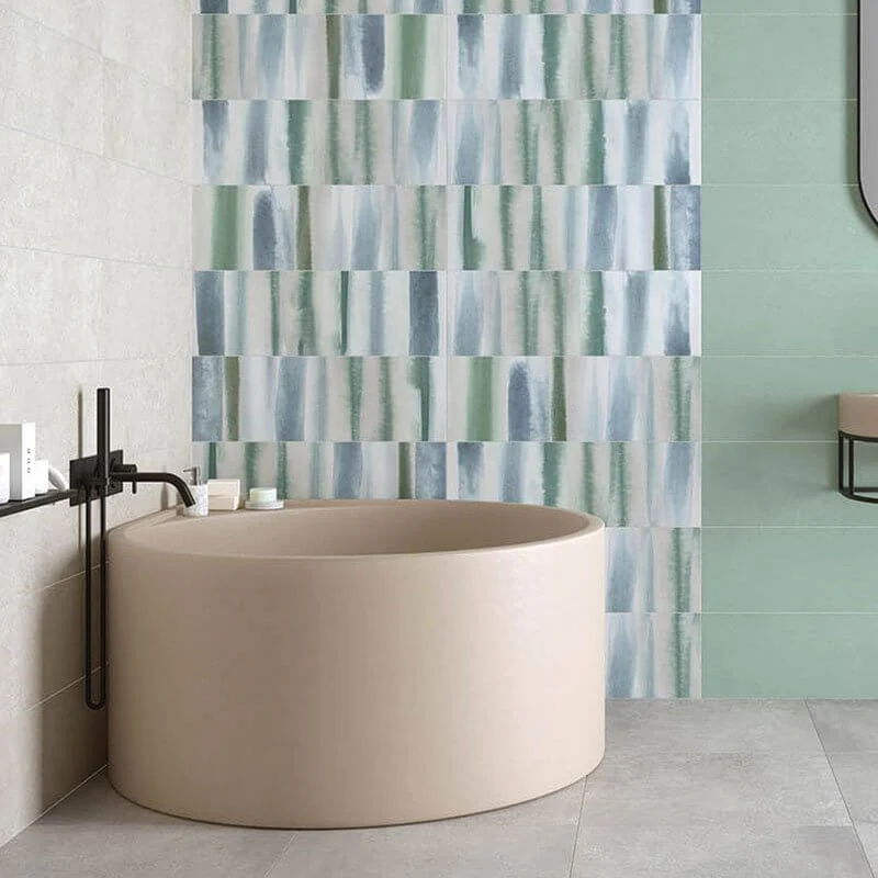 Rivestimento in Ceramica Decoro 25x75 Nuances Cold Materia Wall - Herberia