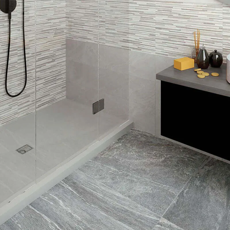 Rivestimento in Ceramica Effetto Pietra Naturale 20x50 Habita Grey - Herberia