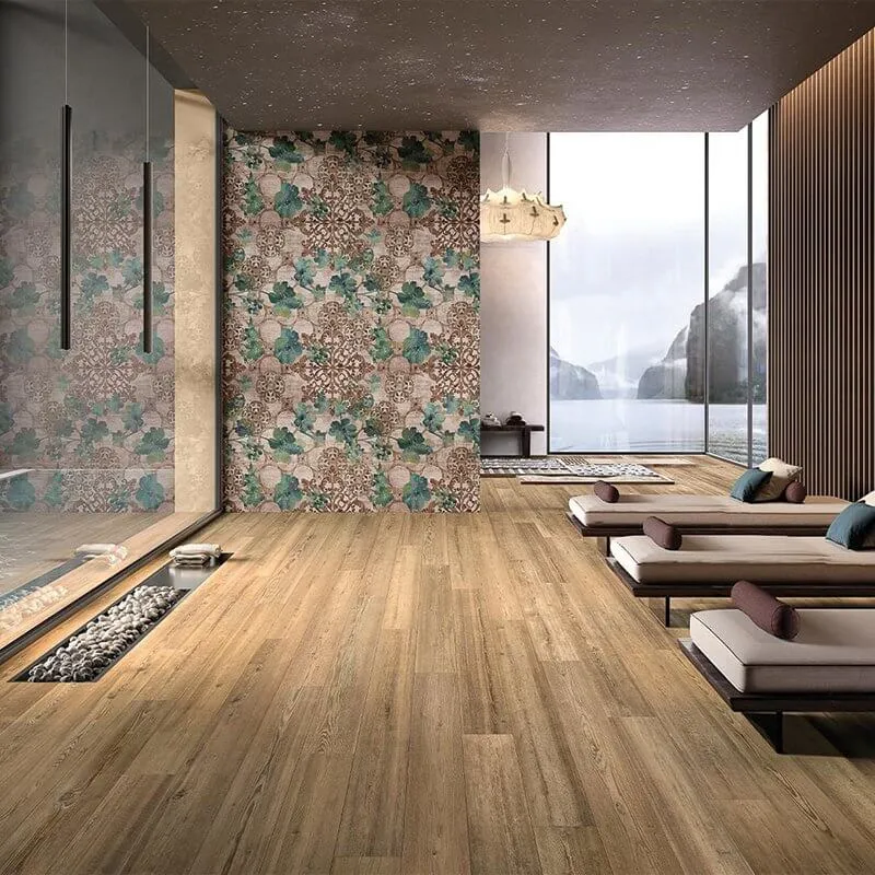 Gres Porcellanato Effetto Legno Naturale 20x120 Walnut Unika Opera - DUE G