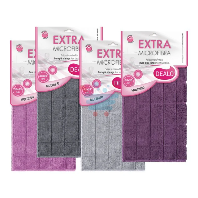 Dealo Panno Microfibra 33x33 Mult Quadrett – Cartone 36 pz