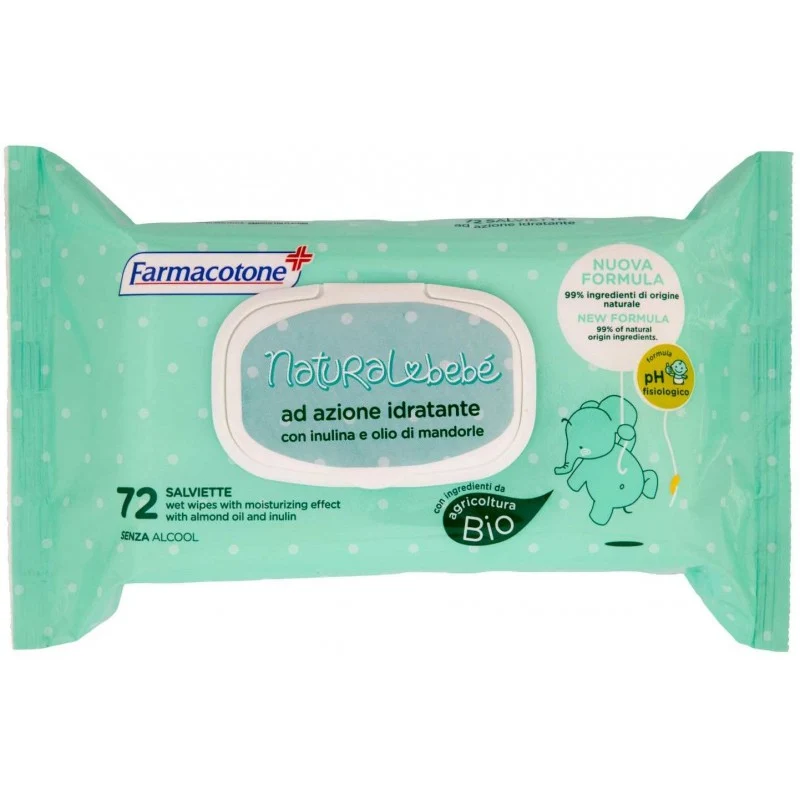 Farmacotone Natural Bebe'salviette pz 72 – Cartone 12 pz