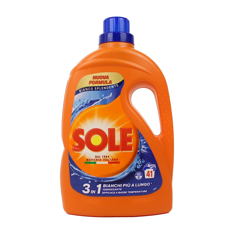 Sole Bucato — Detersivo Lavatrice 41 Lavaggi 1845 ml · Cartone da 8 confezioni