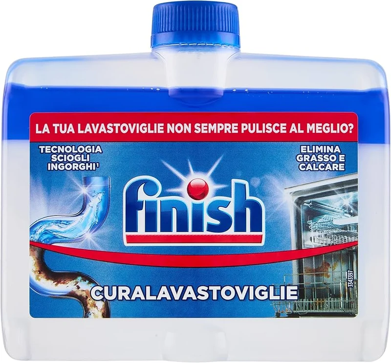 Finish Cura Lavastoviglie 250 ml — Detergente Igienizzante per Lavastoviglie · Vendita all'ingrosso a cartone