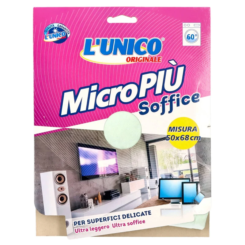 L'Unico Panno Microfibra Piu'cucina 38x45 – Cartone 36 pz