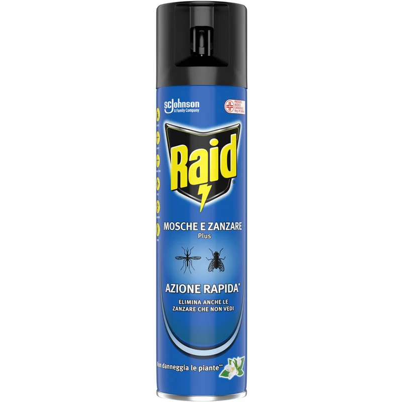 Raid Spray Mosche&zanzare 400ml – Cartone 12 pz