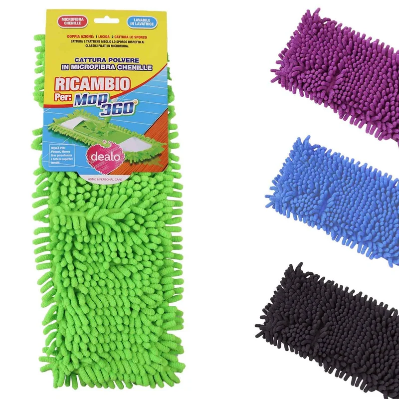 Dealo Mop 360 Microfibra Chenille Ricarica – Cartone 24 pz