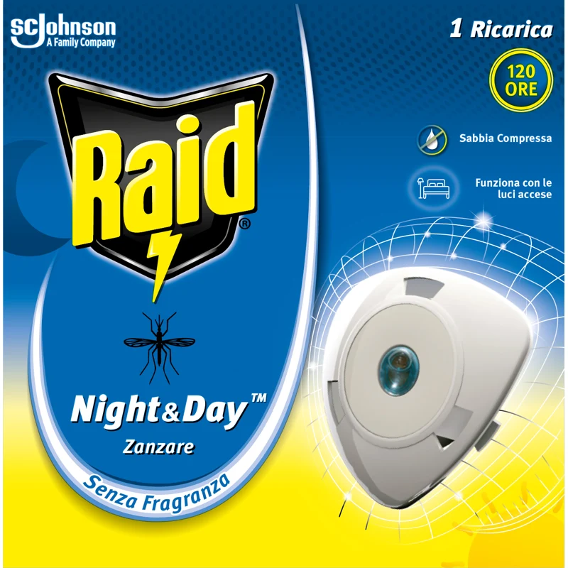 Raid Night&day Zanzare Ricarica Singola – Cartone 12 pz