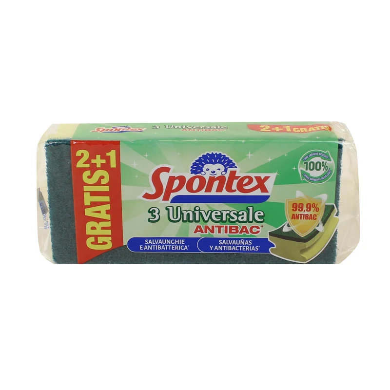 Spontex Spugna+ret pz 3 Universale Salvaungh – Cartone 16 pz