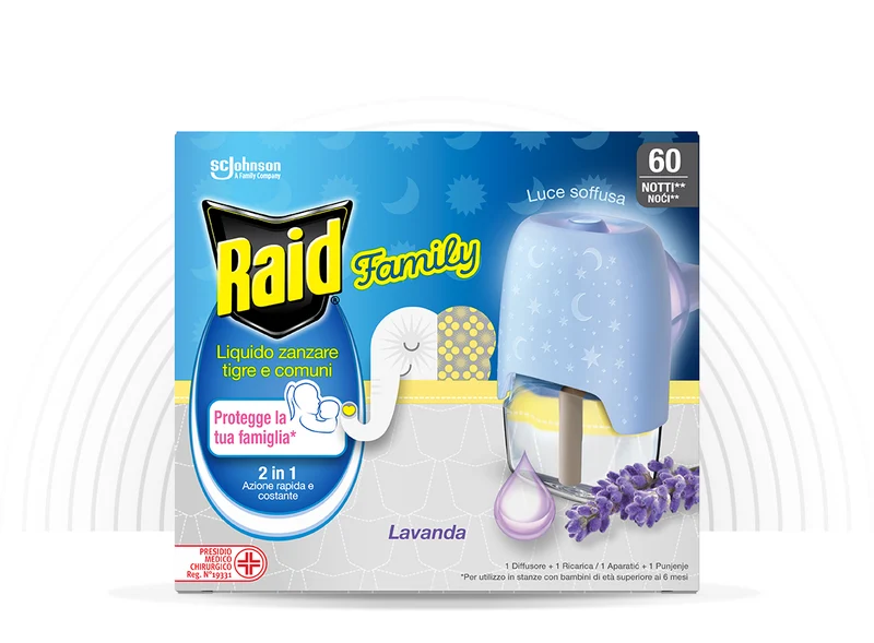 Raid 60notti Base Liq 36ml Family Lavanda – Cartone 12 pz