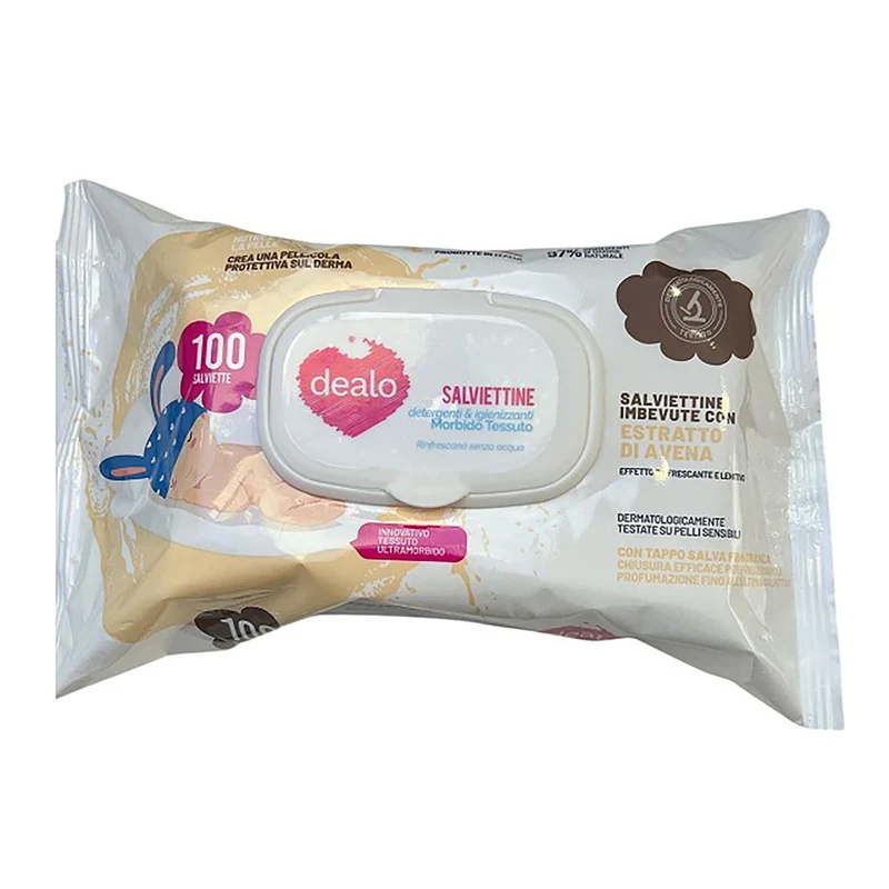 Dealo Salviett Baby pz 100 Avena – Cartone 12 pz