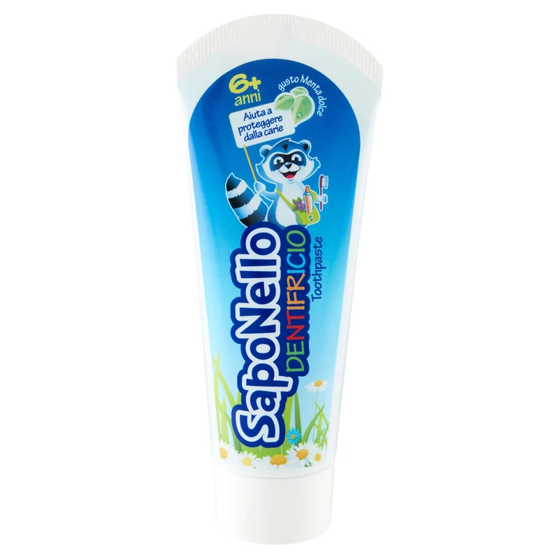 Saponello Dentifricio Kids 6anni+ 75ml Arancia&menta – Cartone 12 pz