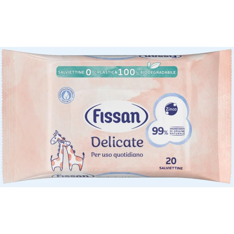 Fissan Salviette Baby pz 20 Delicate – Cartone 48 pz