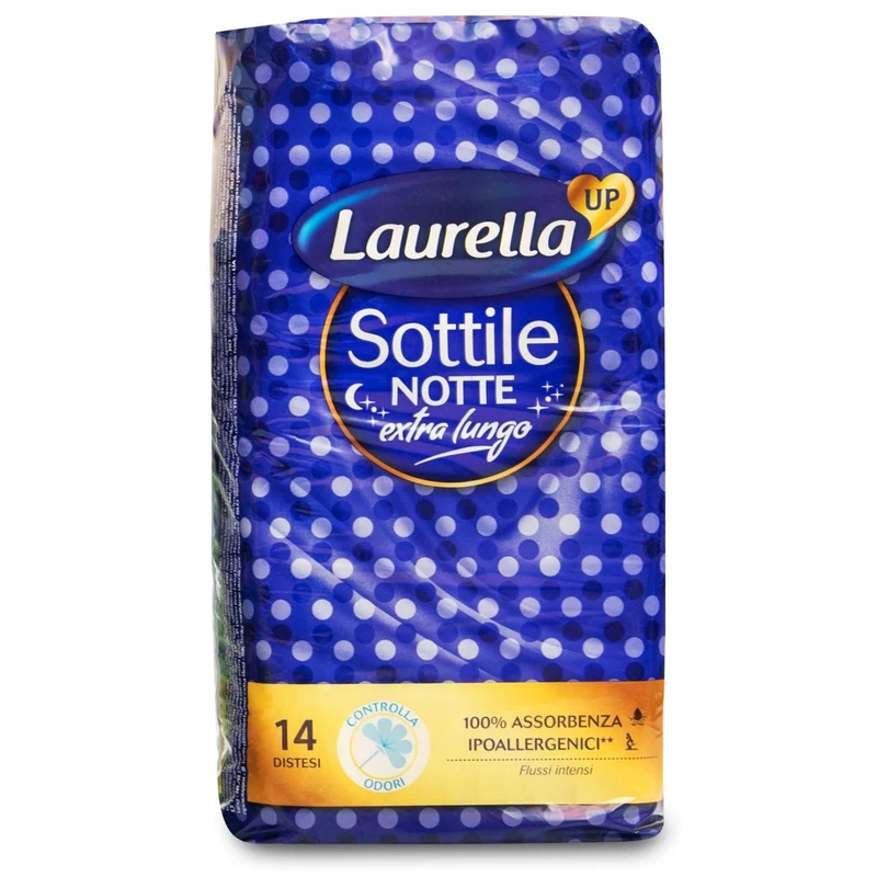 Laurella Cotone Sottile Notte Extralungo pz 14 – Cartone 12 pz