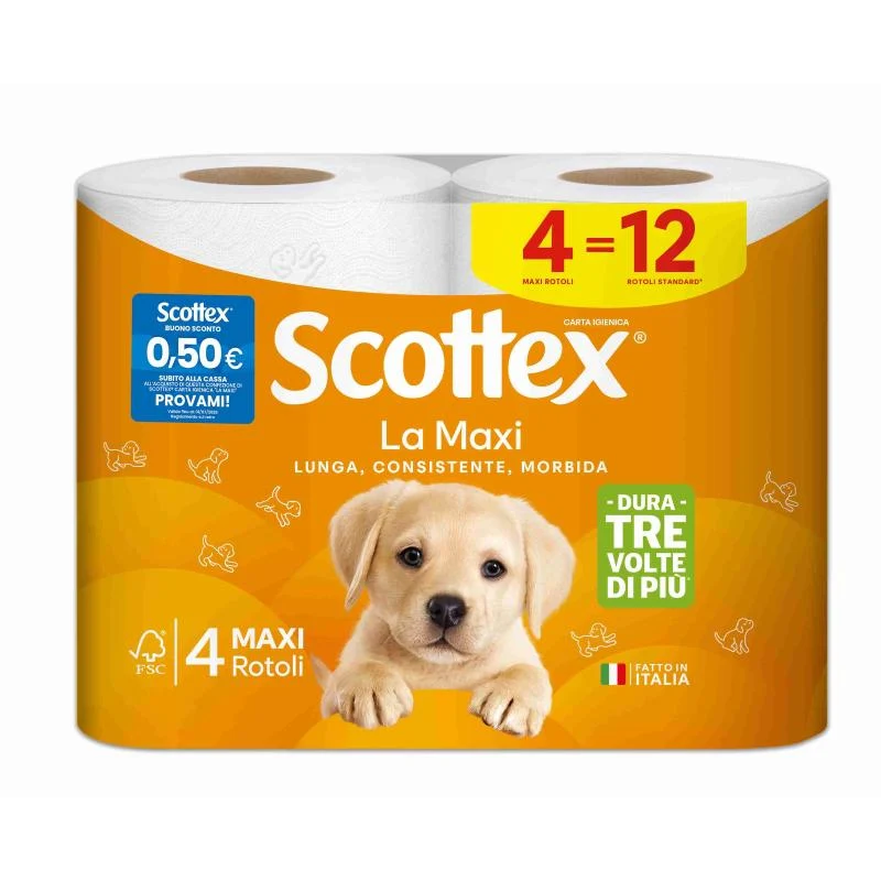Scottex Igienica pz 4 Maxi – Cartone 6 pz