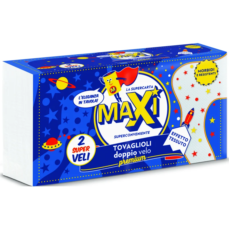 Maxi Tovaglioli Doppio Velo Premium – Cartone 20 pz