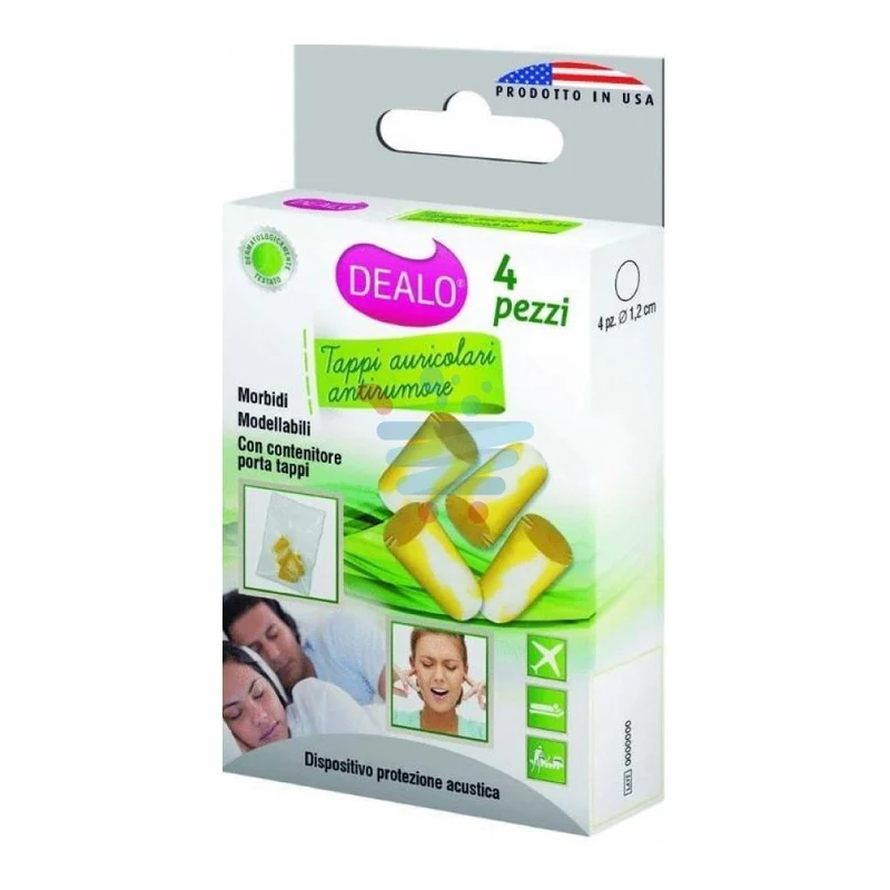 Dealo Tappi Antirumore 4 Pezzi – Cartone 12 pz