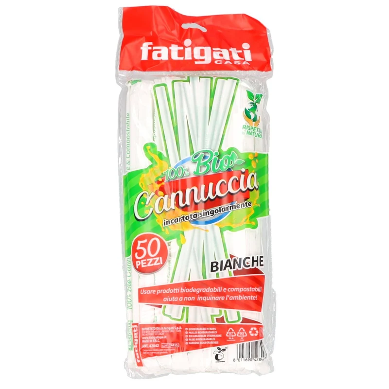 Fatigati Cannucce Bio per Bibite — Cannucce Biodegradabili · Vendita all'ingrosso a cartone