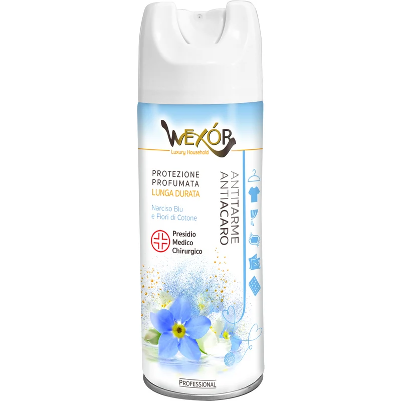 Wexor Anti-tarme Antiacaro Spray 400ml Narciso Blu – Cartone 12 pz