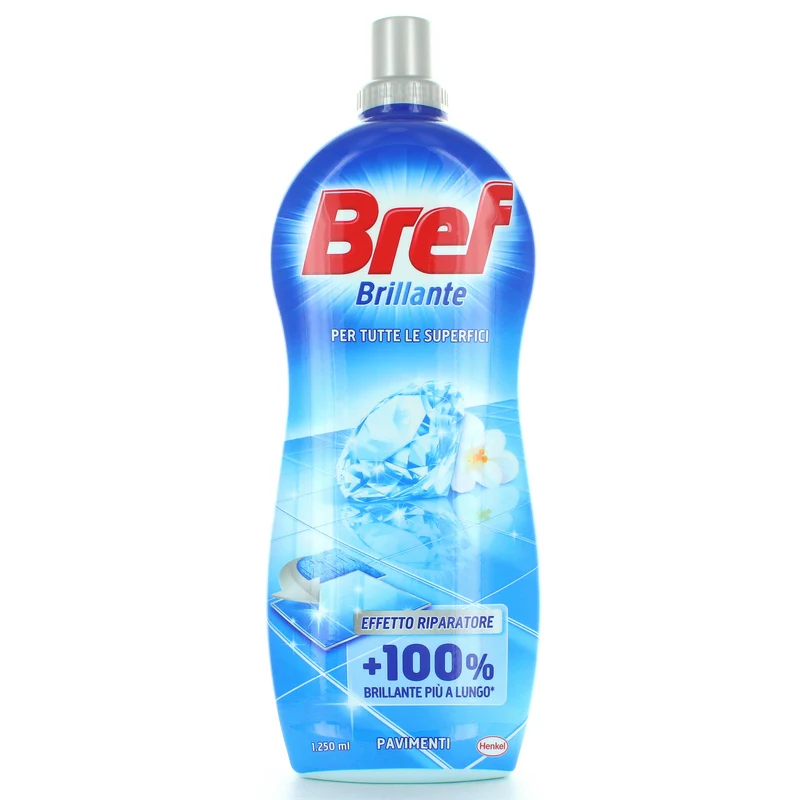 Bref Pavimenti 1250ml — Detergente Pavimenti · Cartone da 8 flaconi