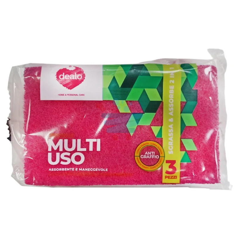 Dealo Spugna Multiuso pz 3 – Cartone 48 pz