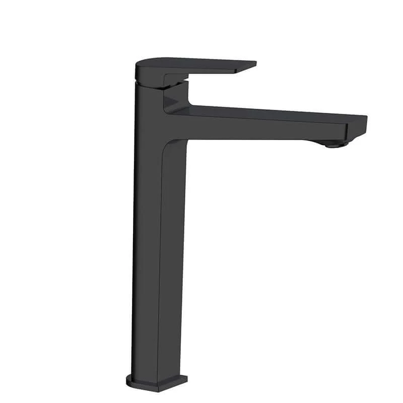 Miscelatore Lavabo Alto Con Piletta Click Clack Nero Satinato - Sun