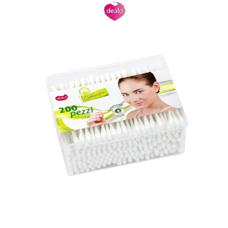 Dealo Cotton-fioc Biodegradabili pz 200 – Cartone 36 pz