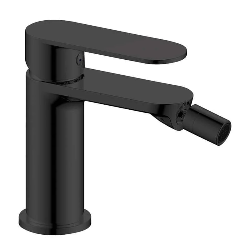 Miscelatore Bidet Con Piletta Click Clack Nero Satinato - Neptune
