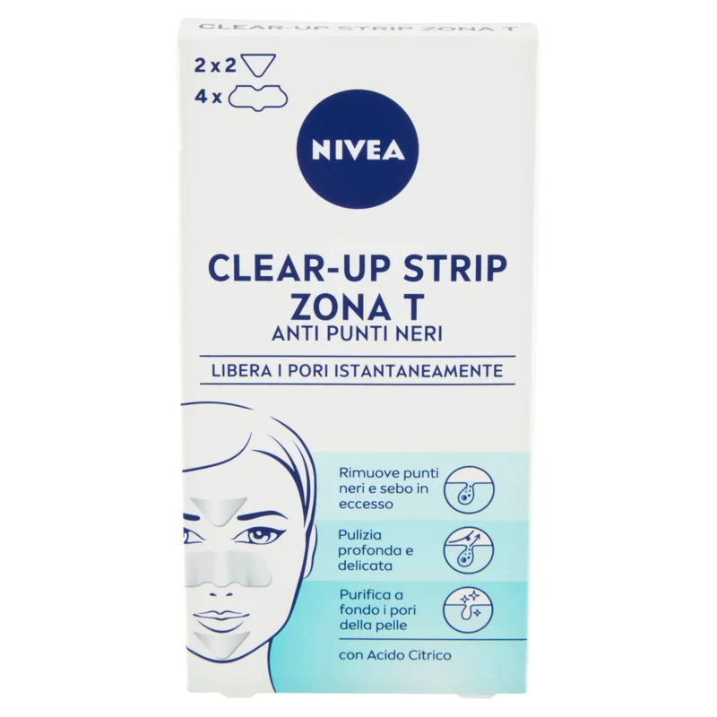 Nivea Visage Clear-up Strip Zona T 6pz Punti Neri – Cartone 12 pz