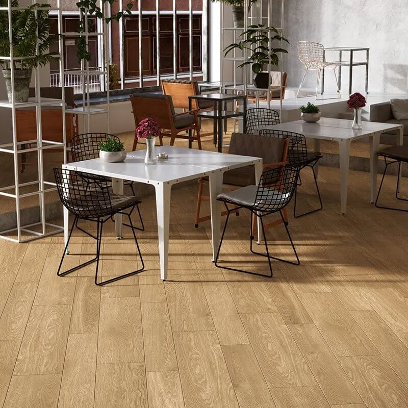Gres Porcellanato Effetto Legno Rettificato Grip 20x120 Rovere Naturale - Herberia