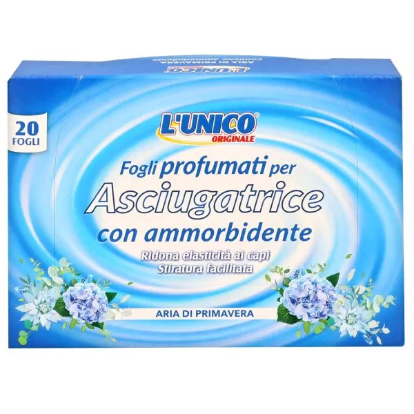 L'Unico Fogli di Freschezza Profumo pz 16 Amb &asciugatr – Cartone 24 pz