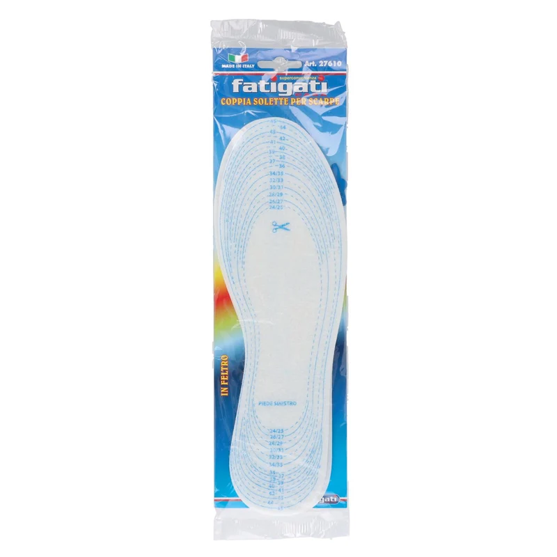 Fatigati Solette Scarpe in Feltro – Cartone 48 pz