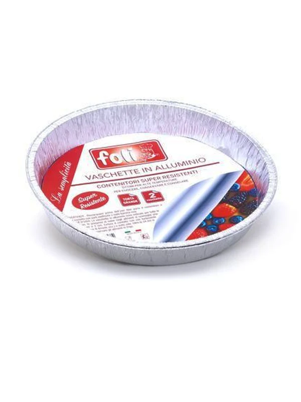 Foli'cont Alluminio Torta Media 2pz – Cartone 36 pz