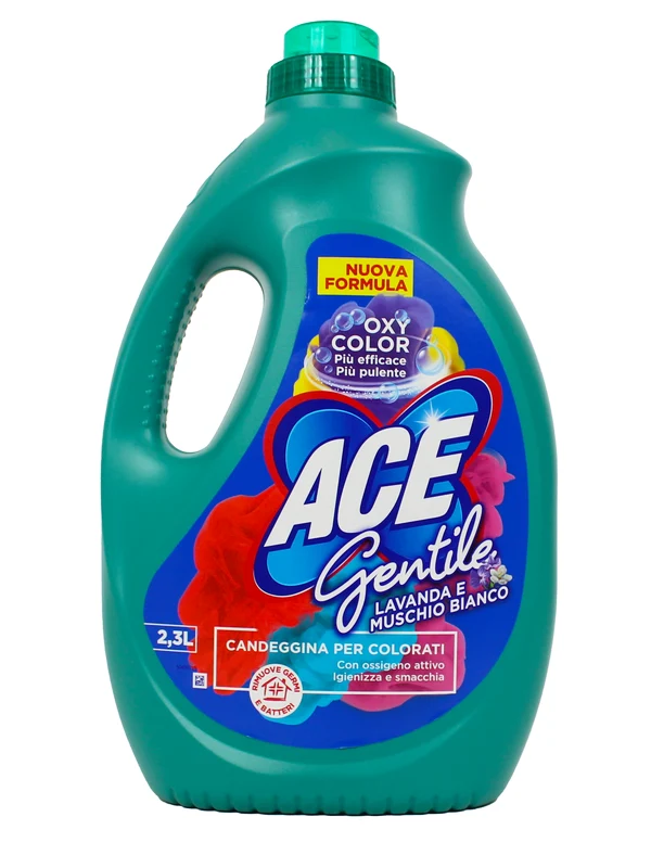 Ace Gentile 2,3lt — Additivo Smacchiante per Bucato · Vendita all'ingrosso a cartone