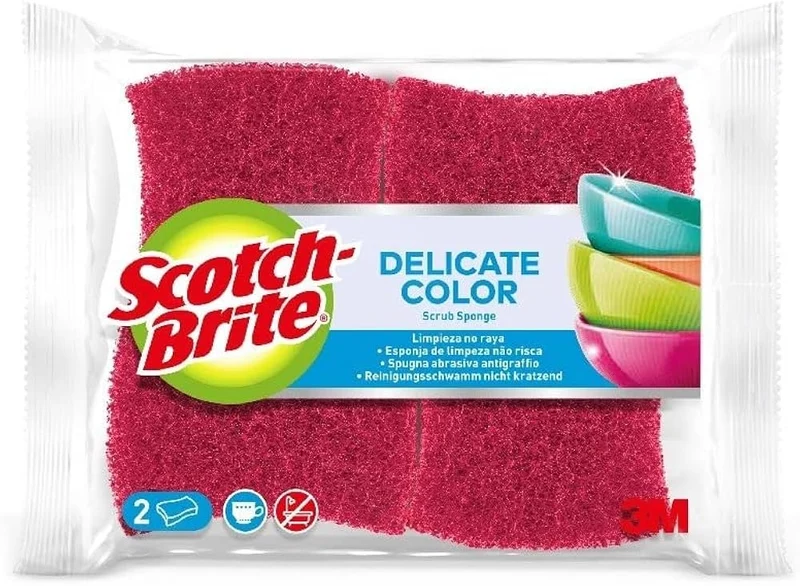 Scotch-Brite Brite Spugna Delicate Color X2 – Cartone 24 pz