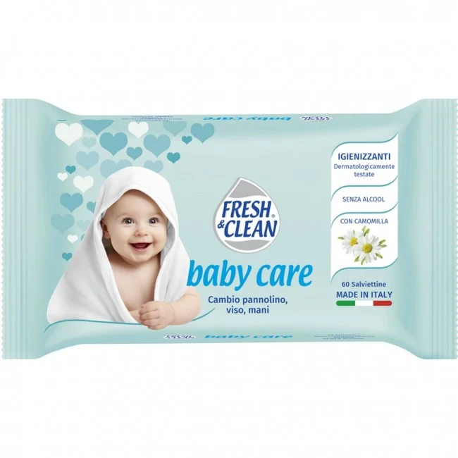 Fresh&Clean Salviette Baby pz 60 – Cartone 12 pz