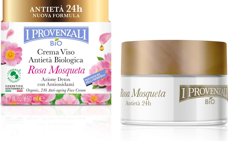 I Provenzali Crema Viso Rosa Masqueta-bio 50ml – Cartone 6 pz