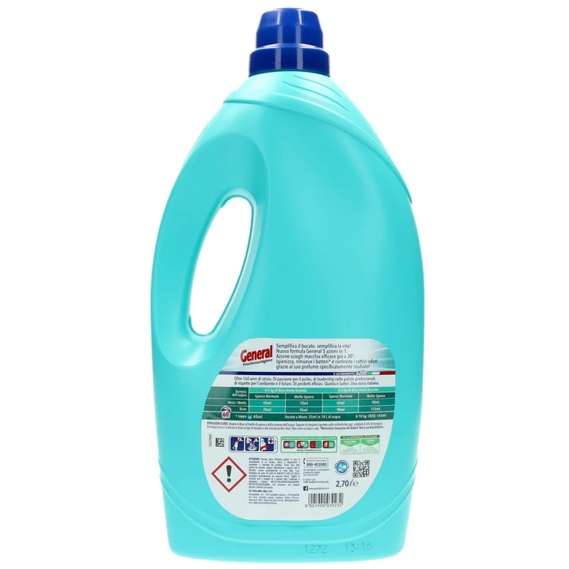 General Ammorbidente 60 Lavaggi — Ammorbidente Concentrato per Lavatrice · Cartone da 3 confezioni