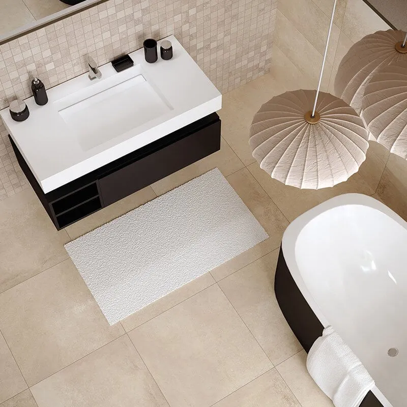Gres Porcellanato Effetto Cemento Rettificato Naturale 60x60 9.5mm Materia Beige - Herberia