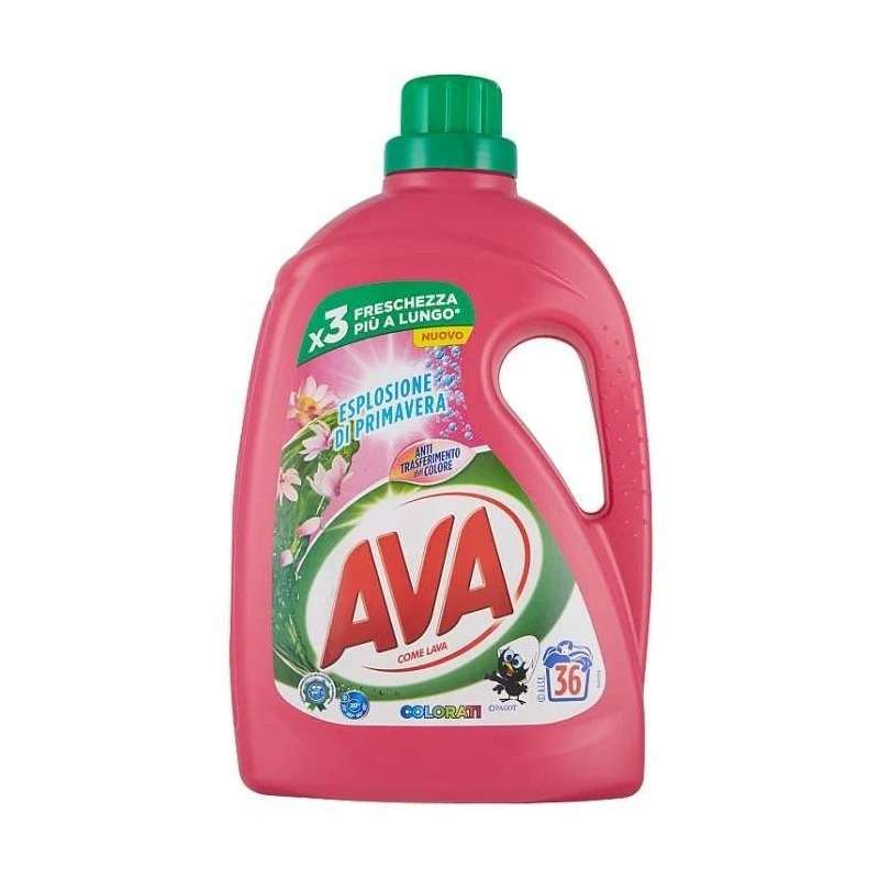 Ava Detersivo Lavatrice Liquido 1800 ml 36 lavaggi — Detergente · Cartone da 8 confezioni