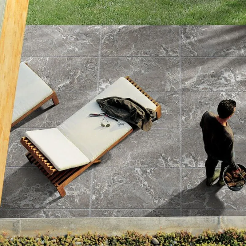 Gres Porcellanato Effetto Pietra Rettificato Grip 120x120 6mm Silver Porphyry Onyx&More - Florim